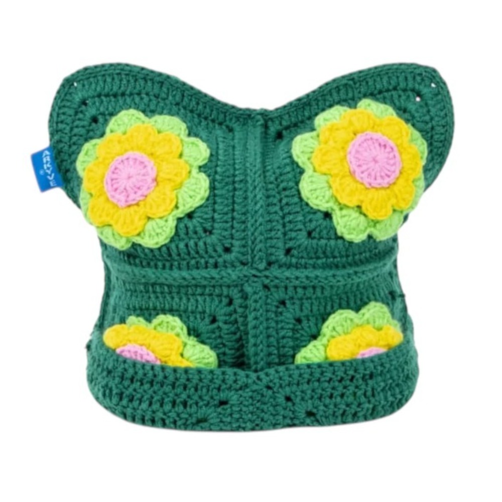 Arkyve X Steven Harrington "Stop To Smell The Flowers" Crochet Cat Hat